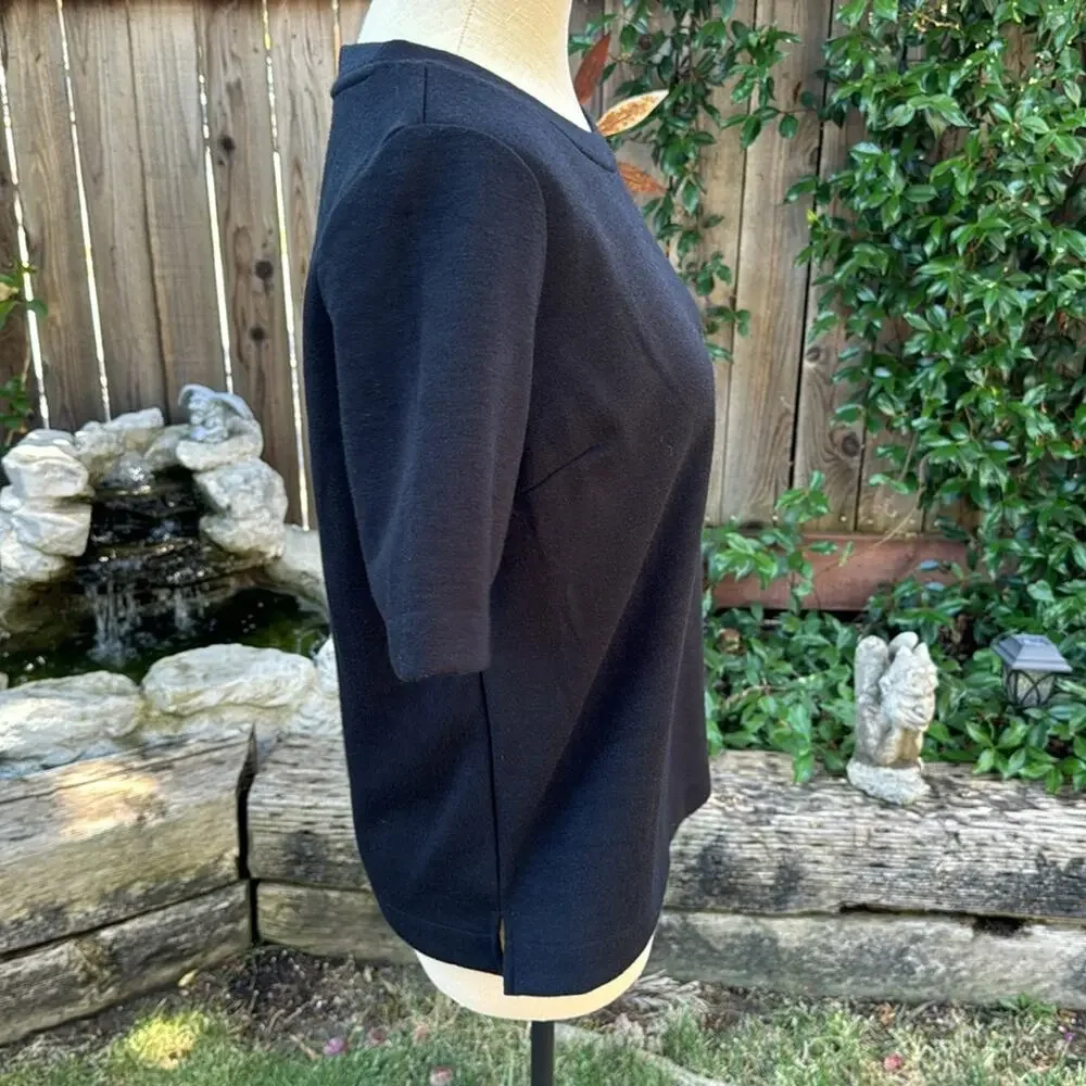 Banana Republic Jeweled Short Sleeve Sweater Zipper Back Women's Size Small